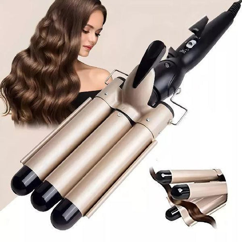 Gold Üçlü Dalga Maşası – Salon Kalitesinde Doğal ve Kalıcı Plaj Dalgaları