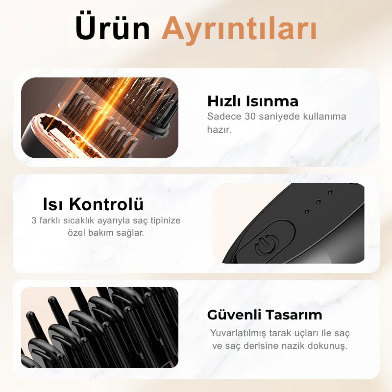 Mini Saç Düzleştirici Tarak